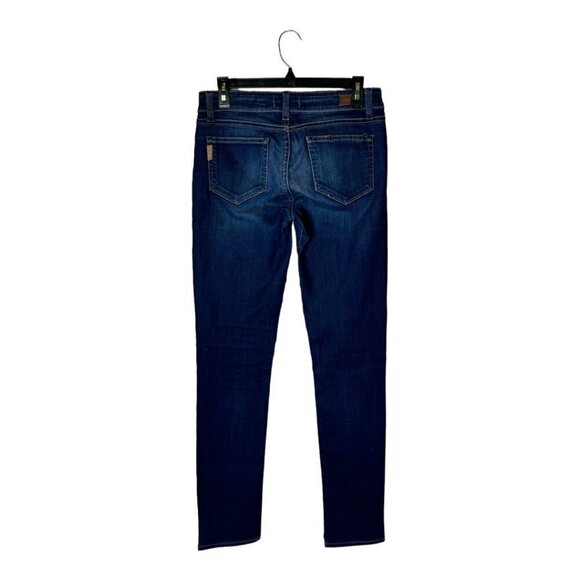 Paige Jeans Women 27 Blue Medium Wash Denim Ankle Faded Skyline Skinny - Picture 3 of 12
